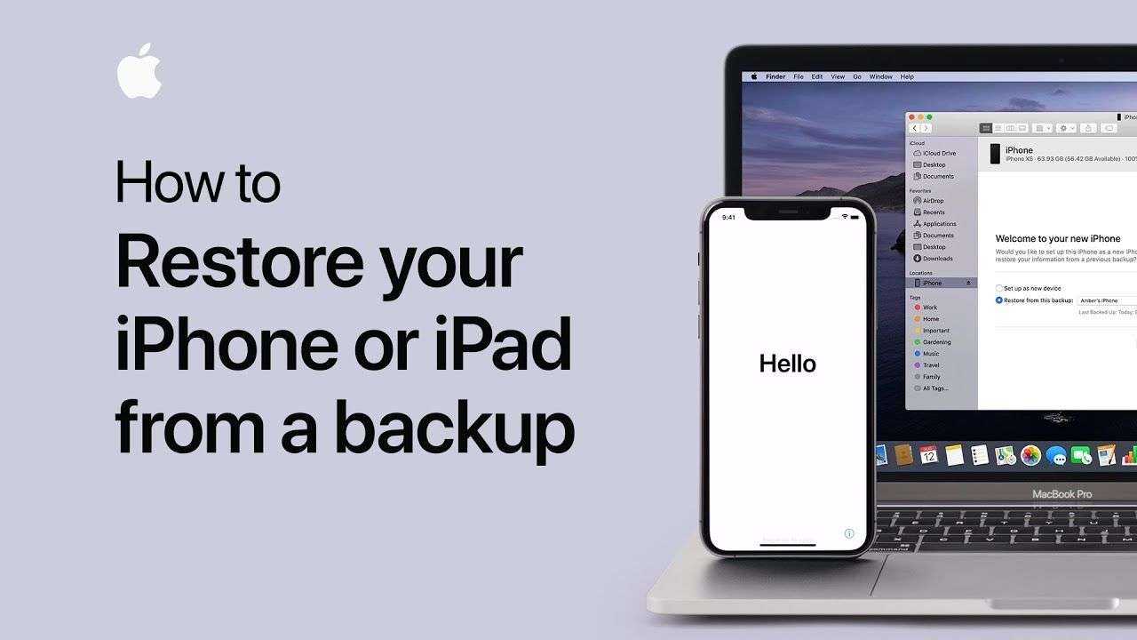 Экран support apple iphone restore