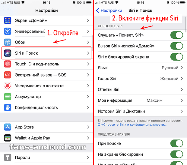 Как изменить имя apple siri, голос, акцент, пол и многое другое