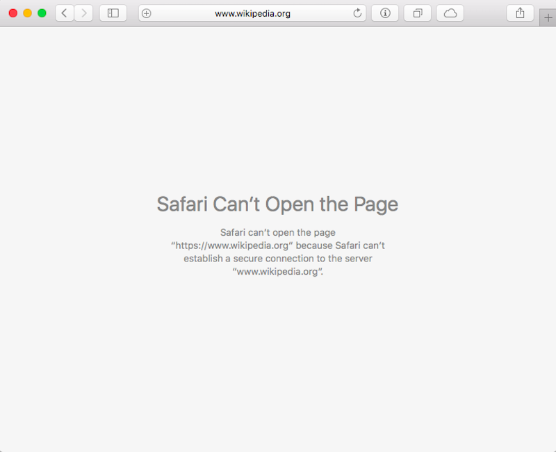 Сафари не удается открыть страницу айфон