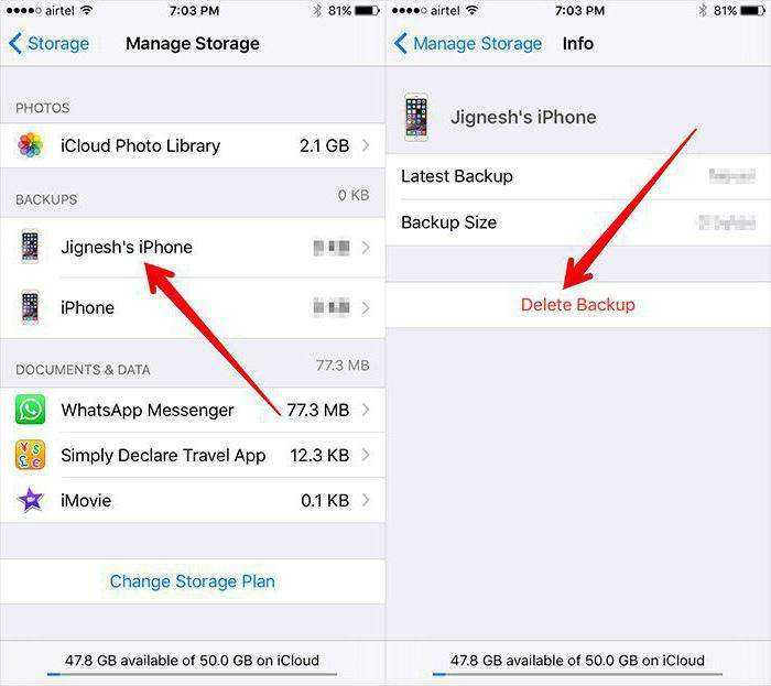 Как очистить icloud хранилище, если оно заполнено