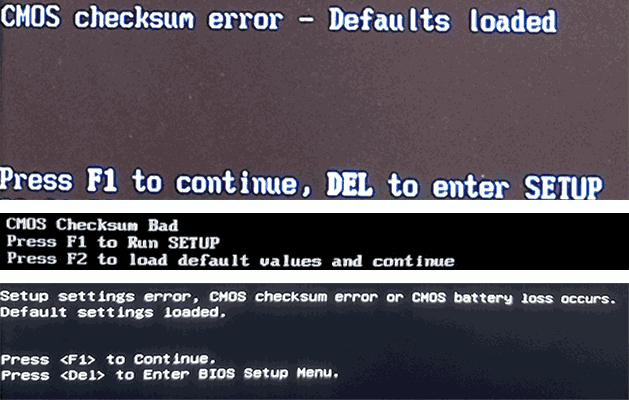 Cmos checksum error defaults loaded при загрузке