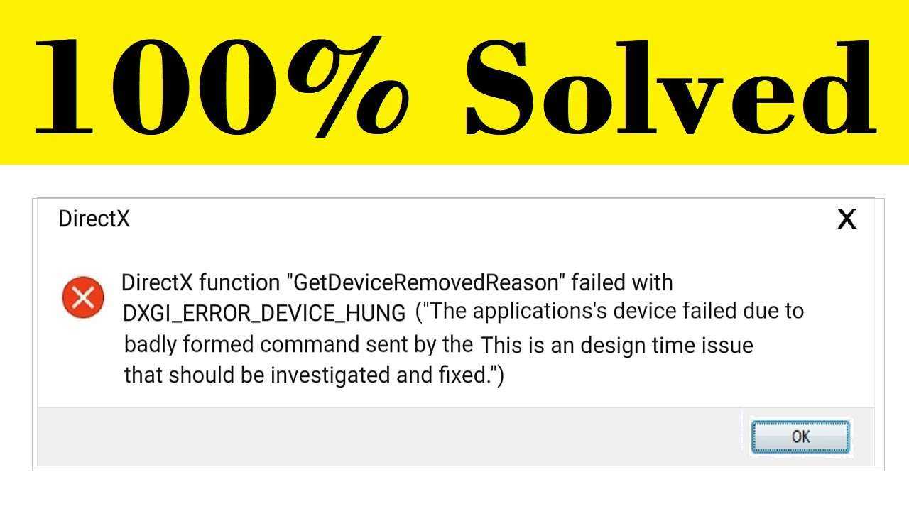 Directx error dxgi_error_device_removed — как исправить ошибку | трафиктоп