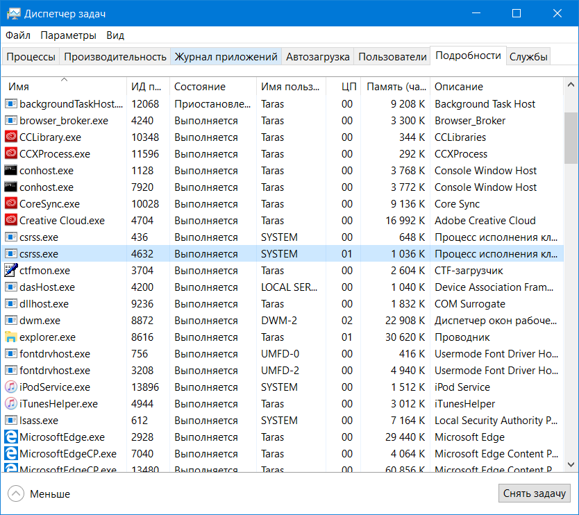 Что за процесс csrss.exe и почему он грузит процессор | трафиктоп