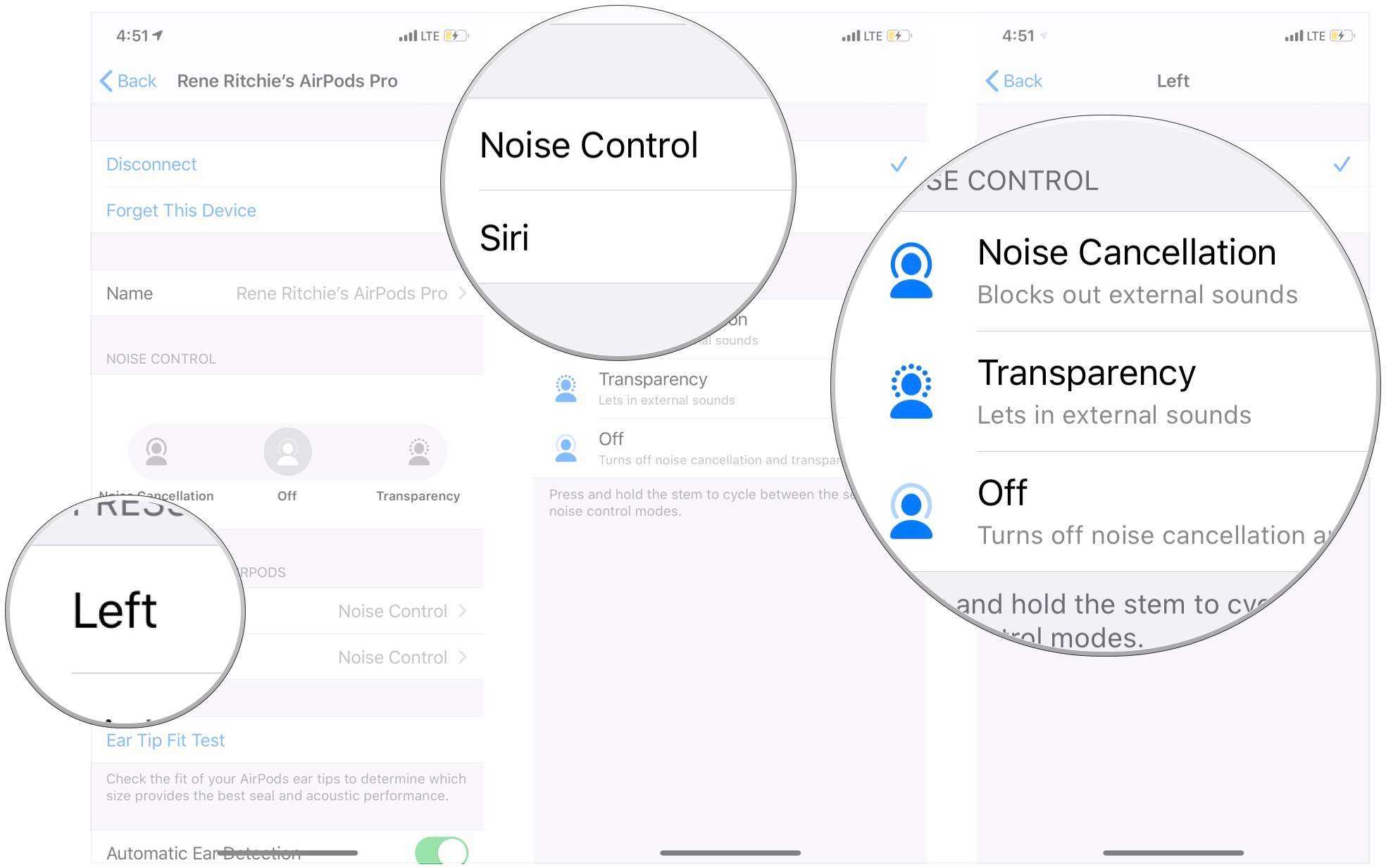 Как включить или отключить шумоподавление с помощью airpods pro